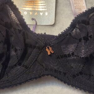 Savage X Fenty Midnight Black Lace Bra